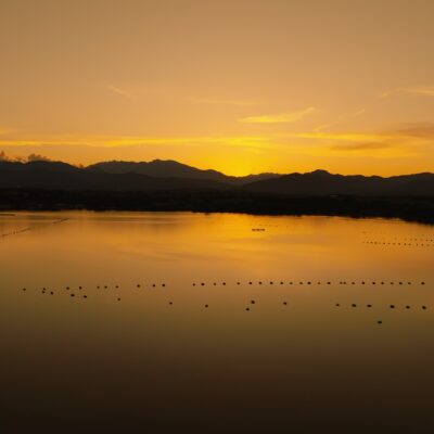 Etang de Diana au coucher de soleil