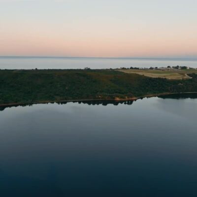 Étang de Diana au coucher de soleil