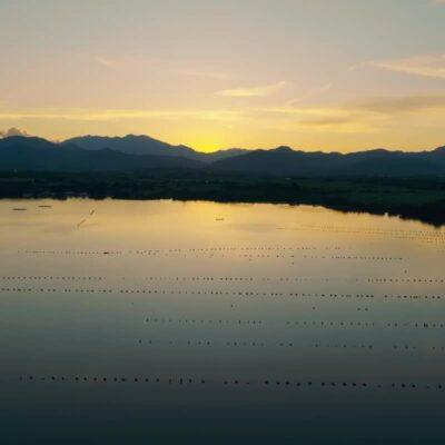 Etang de Diana au coucher de soleil