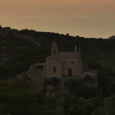 Notre Dame de la Serra au coucher de soleil Calvi