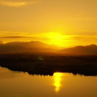 Etang de Diana au coucher de soleil