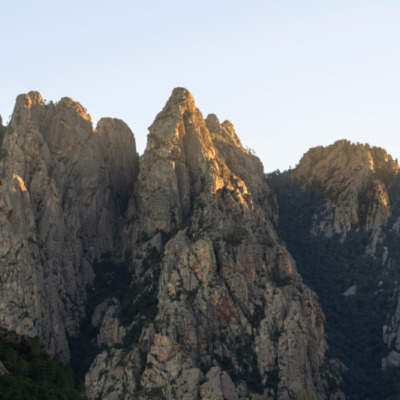 Aiguilles de Bavella au coucher de soleil