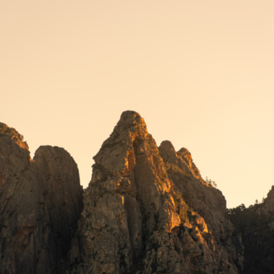 Aiguilles de Bavella au coucher du soleil