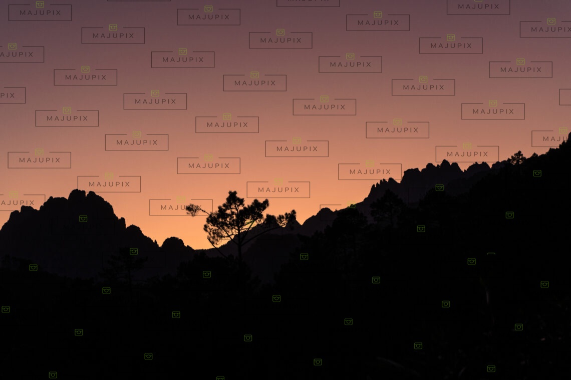 Aiguilles de Bavella au coucher de soleil