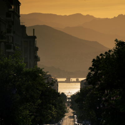 Cours Grandval Ajaccio lever de soleil