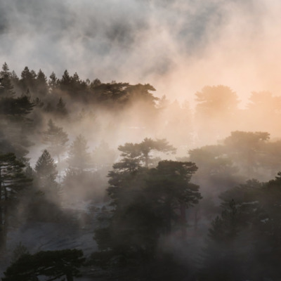 Bavella au coucher de soleil drone