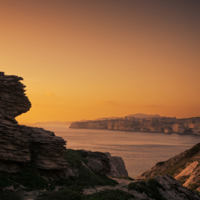 Falaises de Bonifacio au coucher de soleil