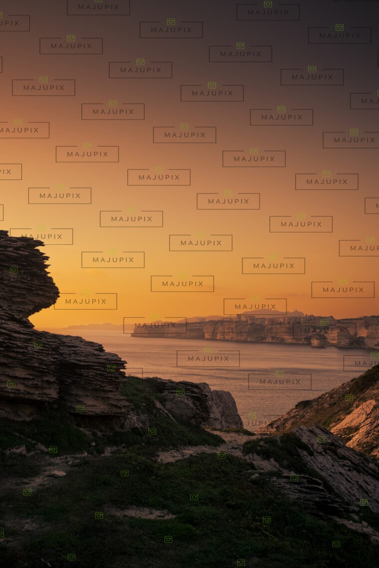 Falaises de Bonifacio au coucher de soleil