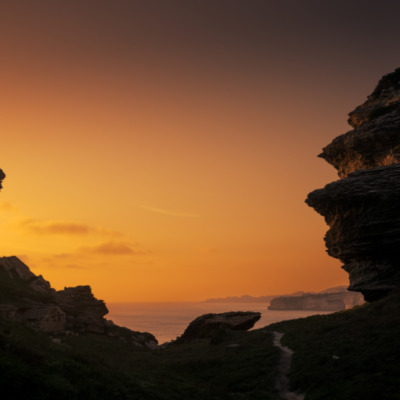 Falaises de Bonifacio au coucher de soleil