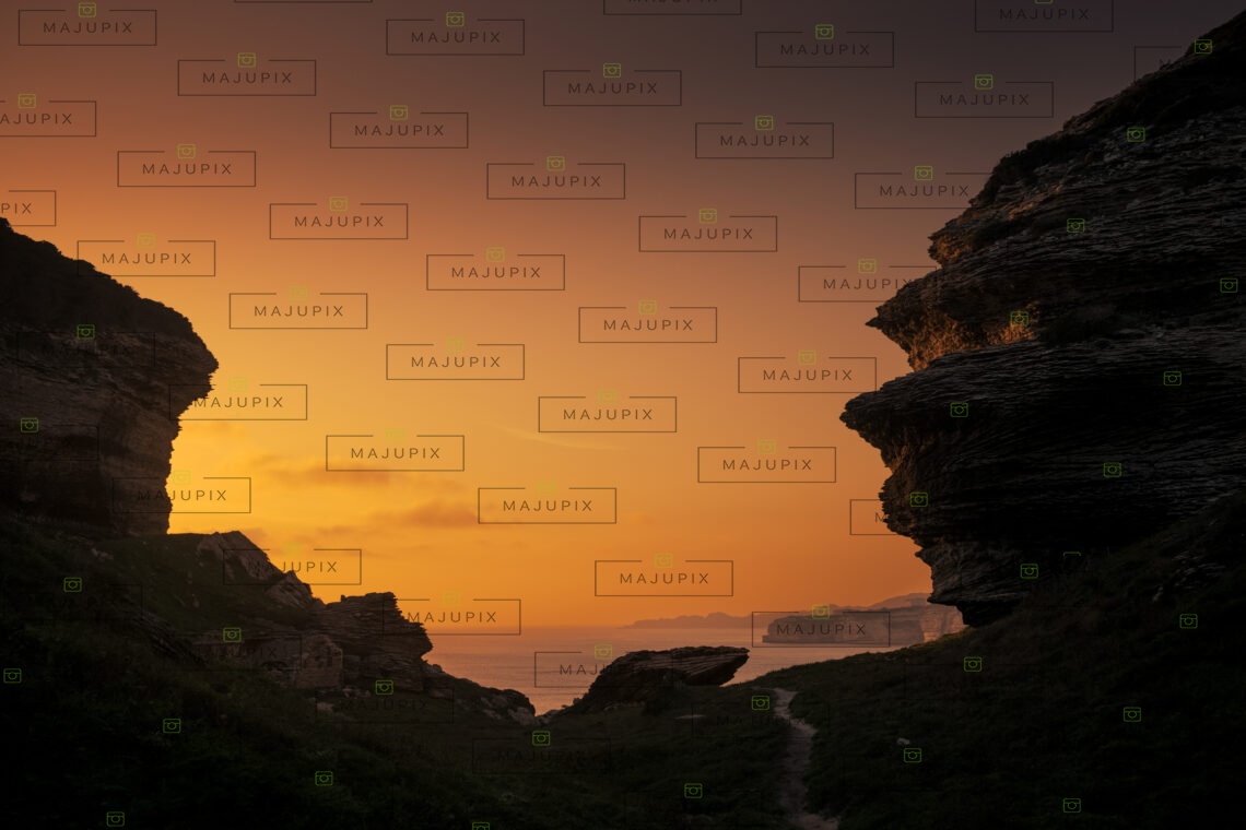 Falaises de Bonifacio au coucher de soleil