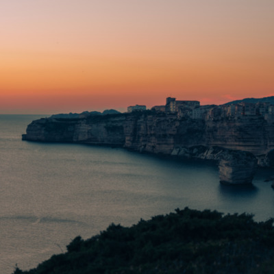Falaises de Bonifacio au coucher du soleil
