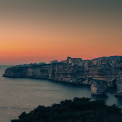 Falaises de Bonifacio au coucher de soleil