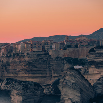 Bonifacio au coucher de soleil