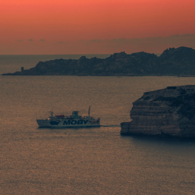 Falaises de Bonifacio au coucher de soleil