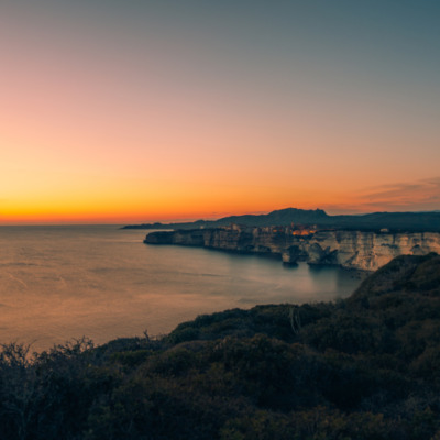 Falaises de Bonifacio au coucher de soleil