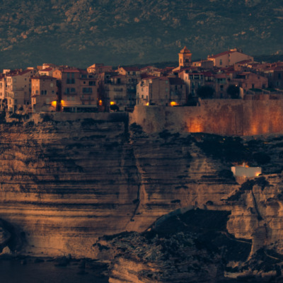 Bonifacio au coucher de soleil