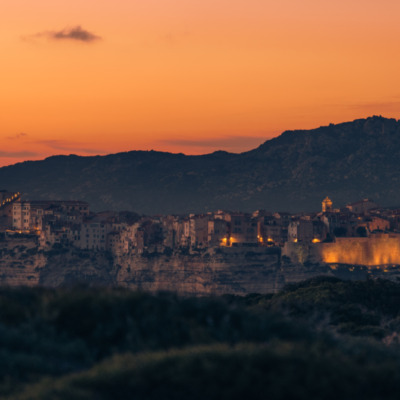 Falaises de Bonifacio au coucher de soleil