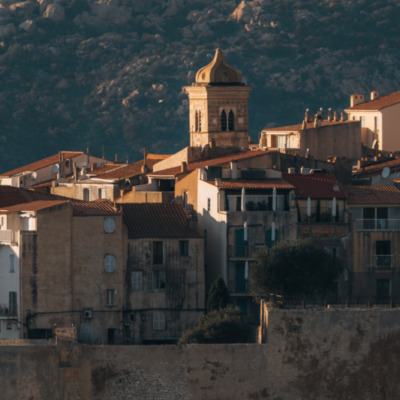 Bonifacio au coucher de soleil