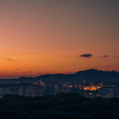 Falaises de Bonifacio au coucher de soleil