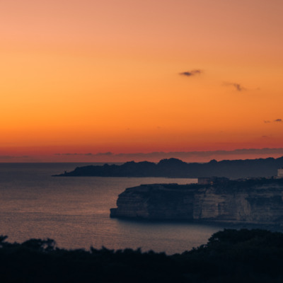 Falaises de Bonifacio au coucher du soleil