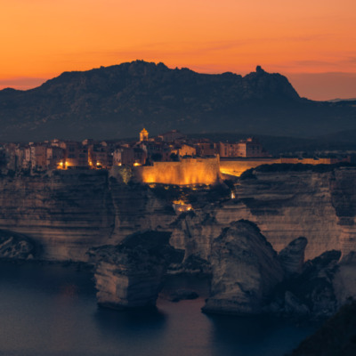 Falaises de Bonifacio au coucher de soleil