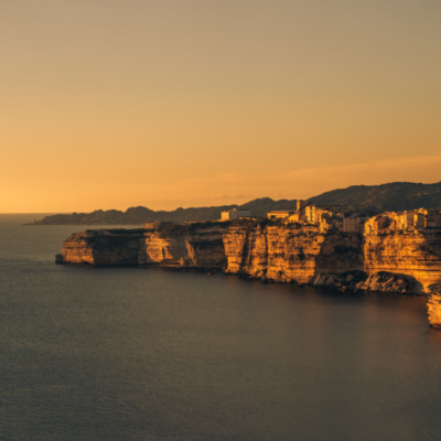 Falaises de Bonifacio au coucher du soleil