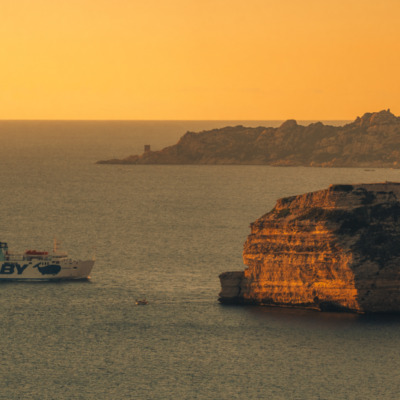 Falaises de Bonifacio au coucher de soleil