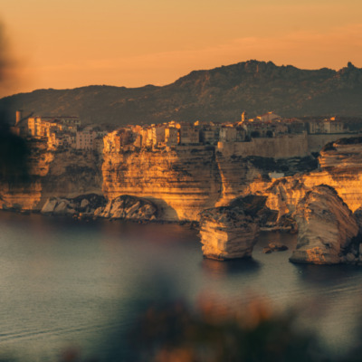 Falaise de Bonifacio au coucher de soleil