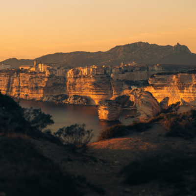 Falaises de Bonifacio au coucher du soleil