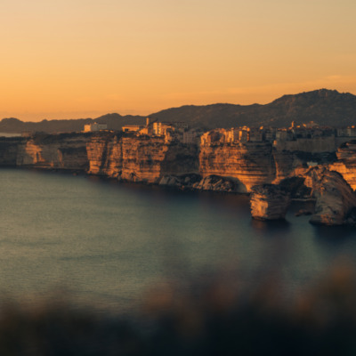 Falaises de Bonifacio au coucher du soleil