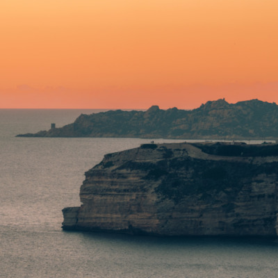 Falaises de Bonifacio au coucher du soleil