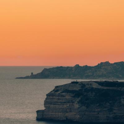 Falaises de Bonifacio au coucher du soleil