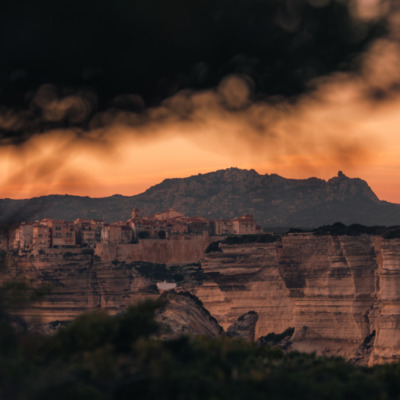 Falaises de Bonifacio au coucher du soleil