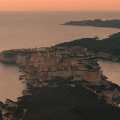 Bonifacio au coucher du soleil