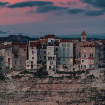 Bonifacio au coucher de soleil