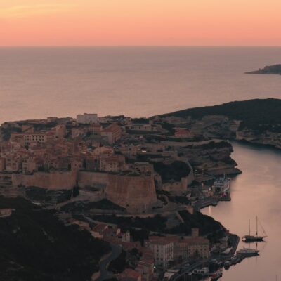 Bonifacio au coucher de soleil