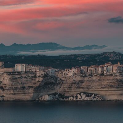 Falaises de Bonifacio au coucher du soleil