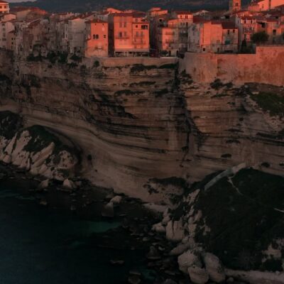 Falaise de Bonifacio au coucher de soleil