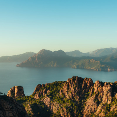 Calanques de Piana au coucher de soleil