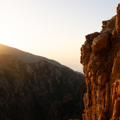 Calanques de Piana au coucher du soleil