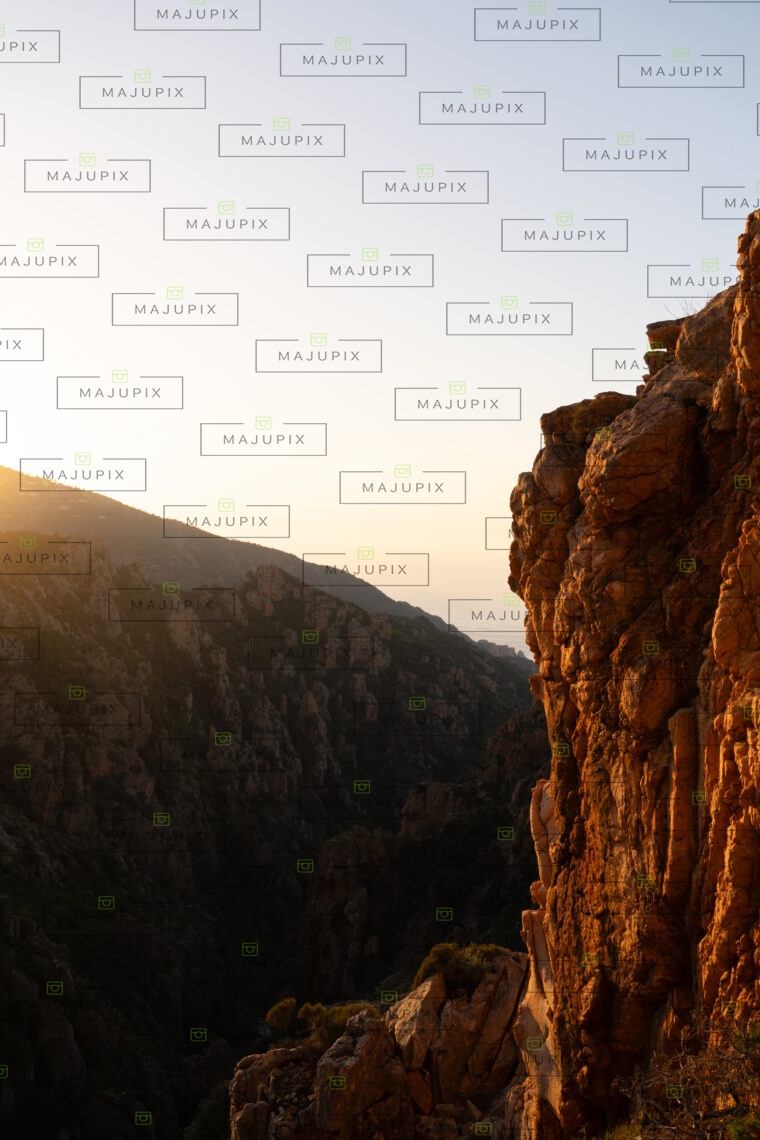 Calanques de Piana au coucher du soleil