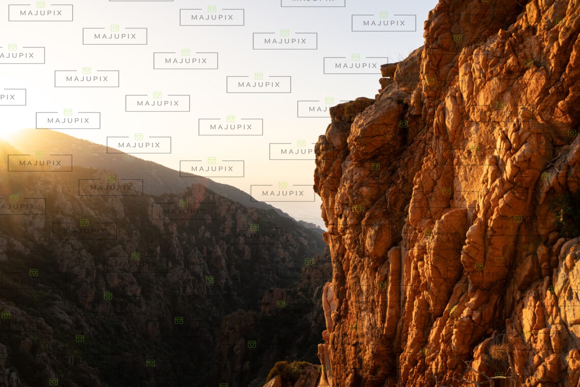 Calanques de Piana au coucher du soleil