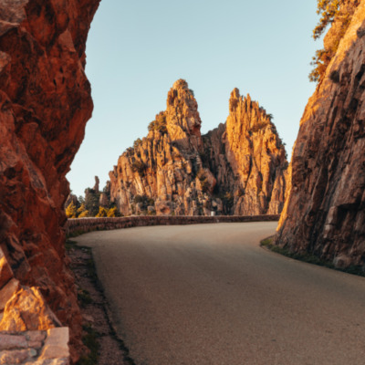Calanques de Piana au coucher de soleil
