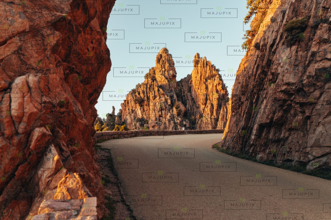 Calanques de Piana au coucher de soleil