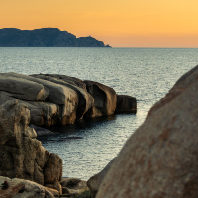 La Revellata au coucher de soleil