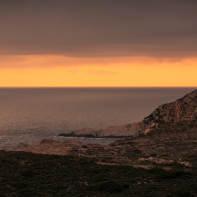 La Revellata au coucher de soleil