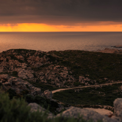 La Revellata au coucher de soleil
