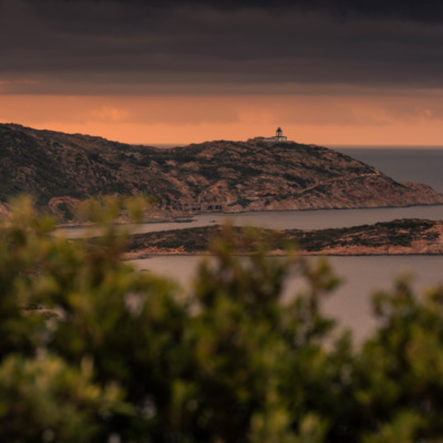 La Revellata au coucher de soleil