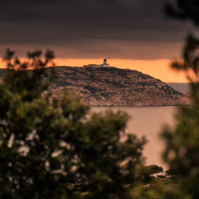 La Revellata au coucher de soleil