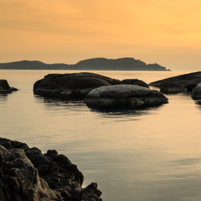 La Revellata au coucher de soleil